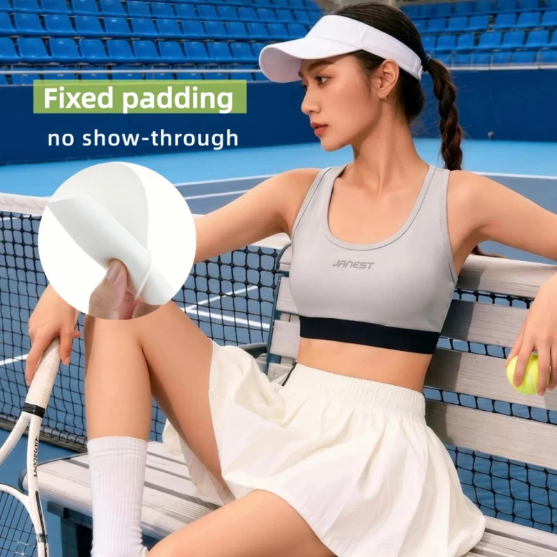 Janest Chest Binder Seamless Bra Sport Bra Super Flat Breathable Inside Bra Pads S-4XL High Support High Elasticity