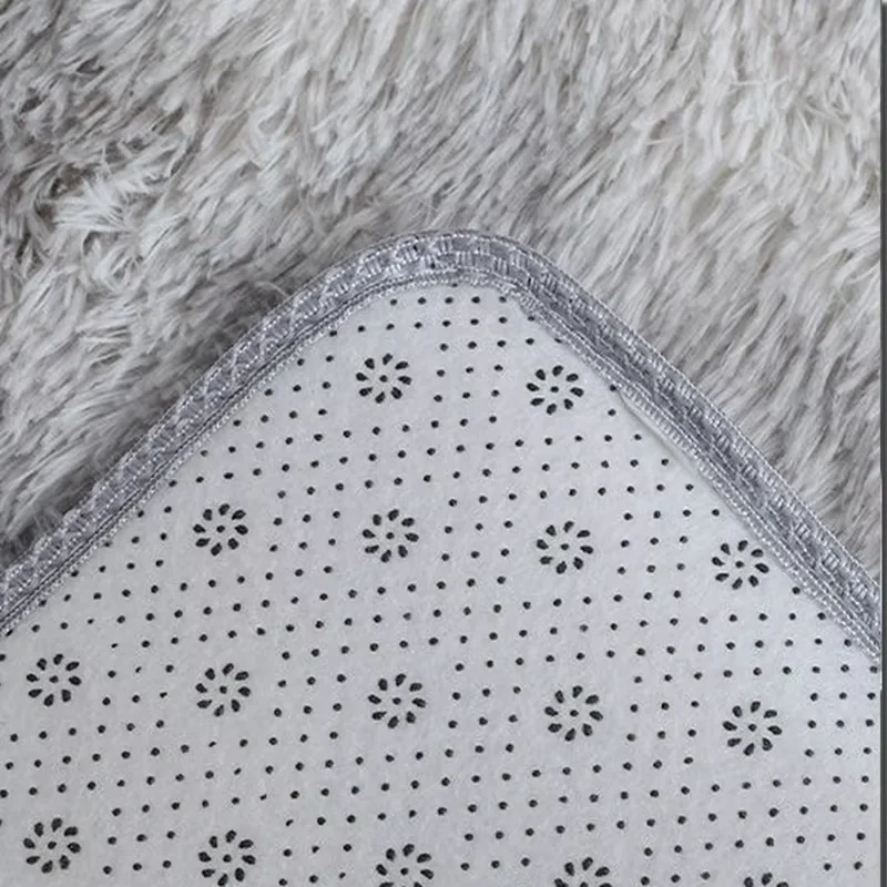 Fluffy Soft Floor Mat Anti Slip Soft Sky Blue Bedroom Rug Gray Rugs for Bedroom White Hotel Home Decoration Modern Plush Carpet