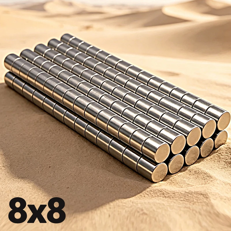 5-300pcs 8x8mm Magnet N35 NdfeB 8*8mm Accessory Fridge Magnets Permanent Magnetic Imanes Round Shape Neodymium Magnet