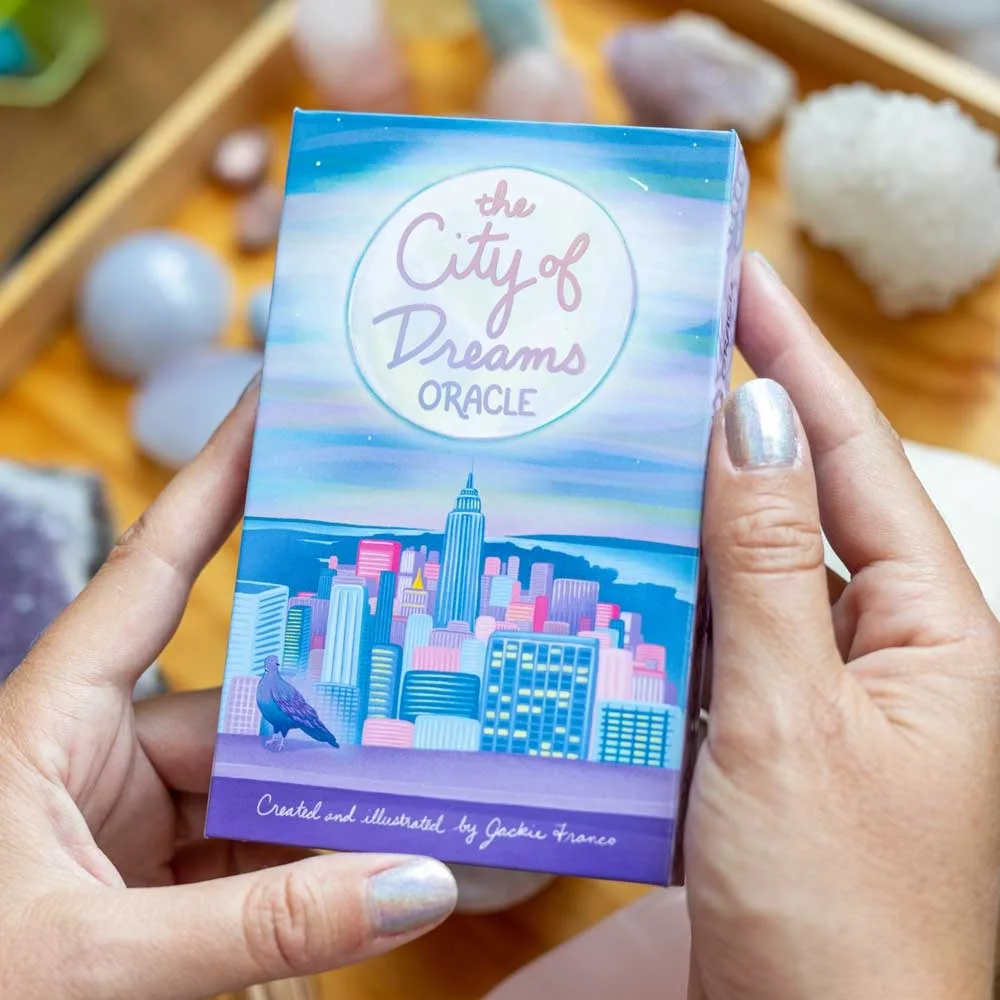 12*7เซนติเมตร The City of Dreams Oracle Deck New York สำรับไพ่35ชิ้นเครื่องมือการทำนาย