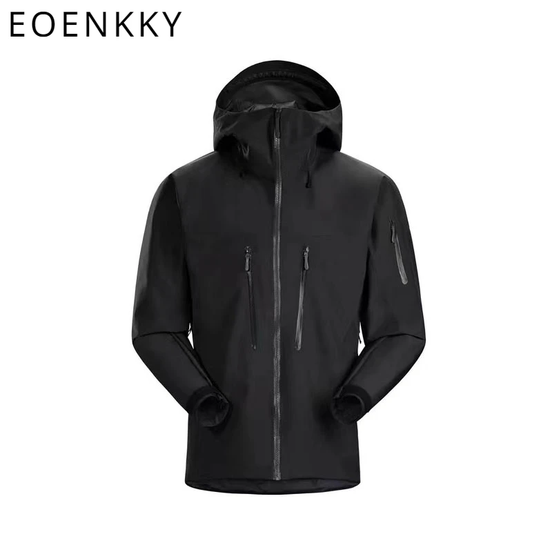 Top quality EOENKKY three-layer outdoor waterproof jacket Alp seventh SV men's casual lightweight mountaineering jacket