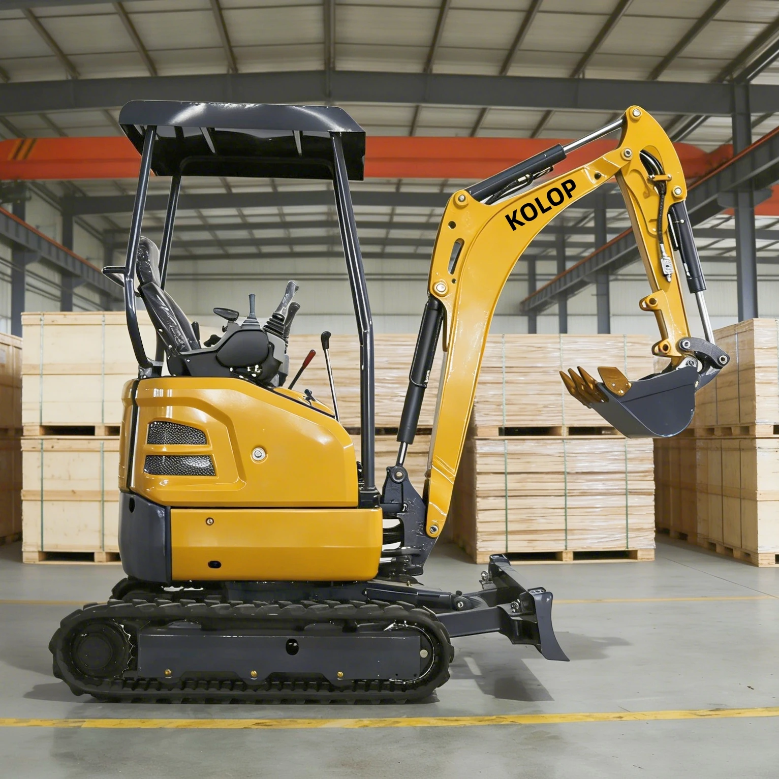 1.2 Ton Enclosed Cab Mini Excavator with Strong Performance Small Digger for European Landscaping Multifunctional Customized