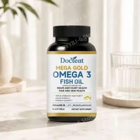 Omega-3 Fish Oil2000mg High Purity 60Softgels Supports Brain Heart Health Natural Antioxidant  Nutritional Dietary Supplement