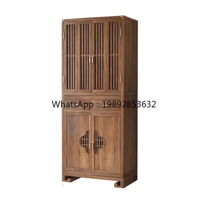 LYY Solid Wood Double-Layer Altar Cabinet New Chinese Style Buddha Shrine Cabinet Ancestor Guanyin Buddha Cabinet God