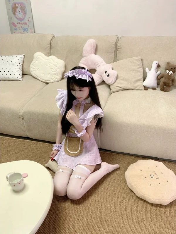 Sexy Lolita-Prinzessin-Rock, hohe Taille, A-Linie, Dr. ort Sve V-Ne, Baumwollmischung, Polyestermischung, mittlerer Stretch, Sommer Dr