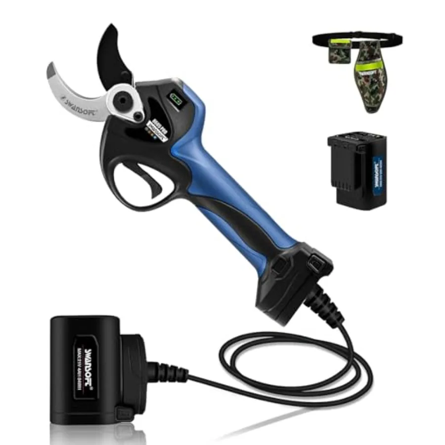 مقصات التقليم الكهربائية اللاسلكية لصيانة الحدائق مع قطر القطع 1.57 بوصة 1050 وات مقلم فرع شجرة يعمل بالبطارية