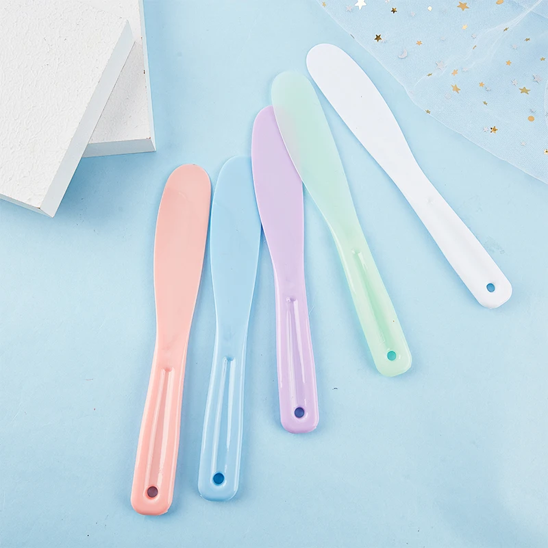 Cuchara de plástico para máscara Facial, herramientas de maquillaje, Mini espátula, cuchara, belleza facial