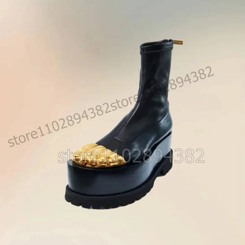 الذهب الأسود المرقعة خمسة أصابع الأحذية الانزلاق على أحذية النساء رقيقة عالية الكعب رواية موضة حفلة المدرج 2024 Zapatos Para Mujere