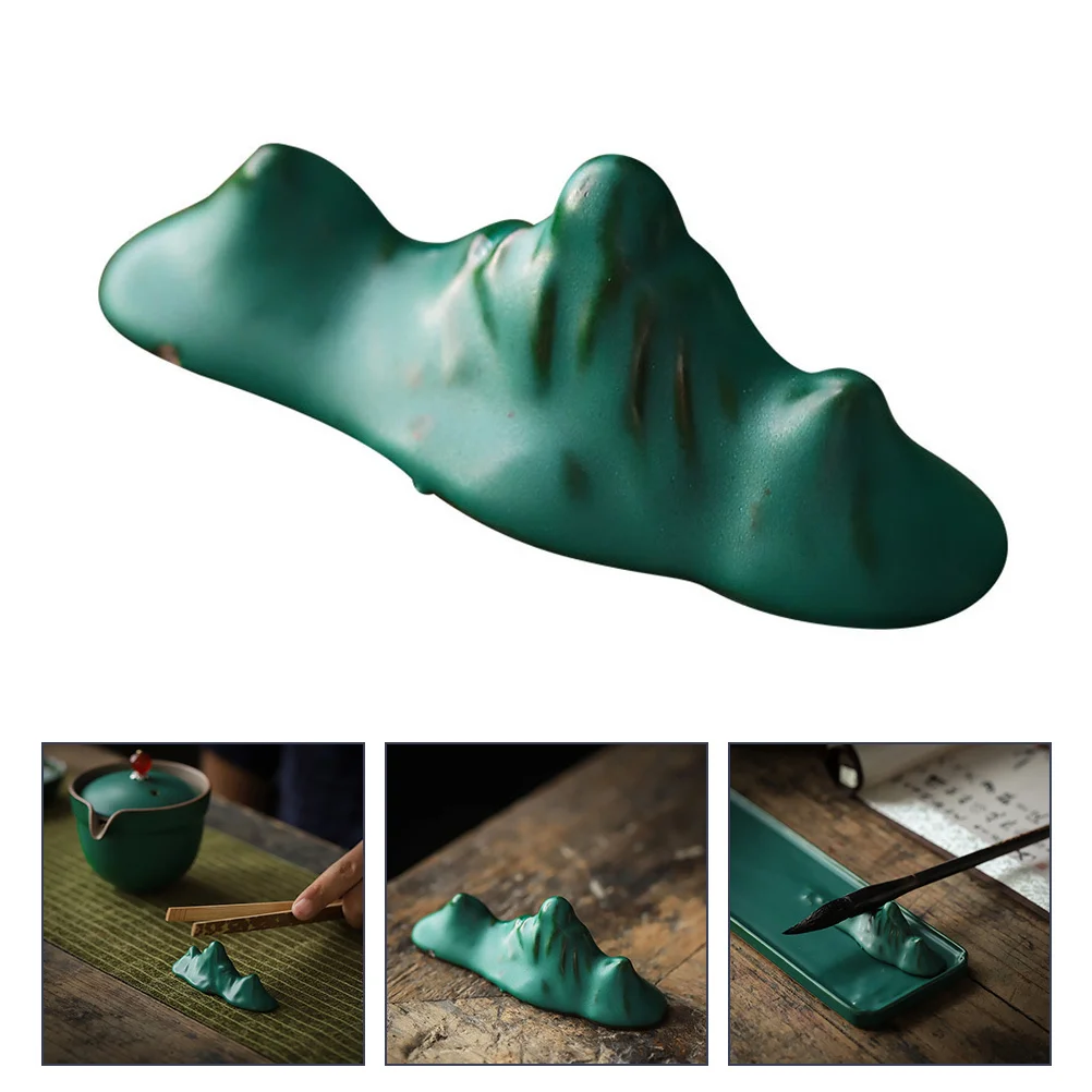 

1Pcs Calligraphy Brush Holder Ceramic Pen Rack Retro Style for Home Office Study Room Chinese Writing Brush Rest