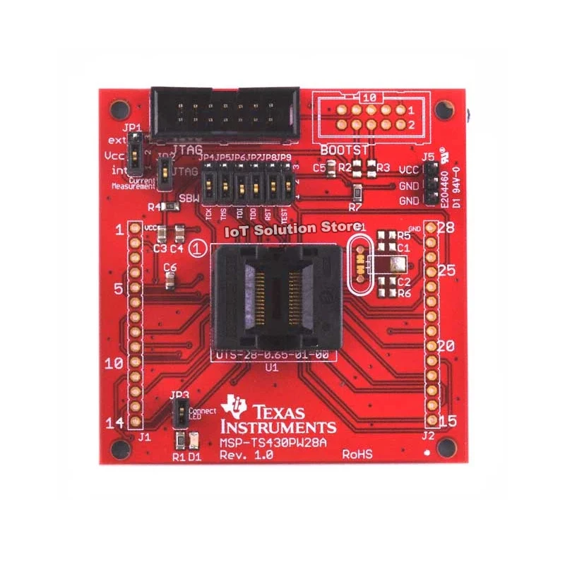 MSP-TS430PW28A 28-pin Target Development Board for MSP430F2x and MSP430G2x MCUs