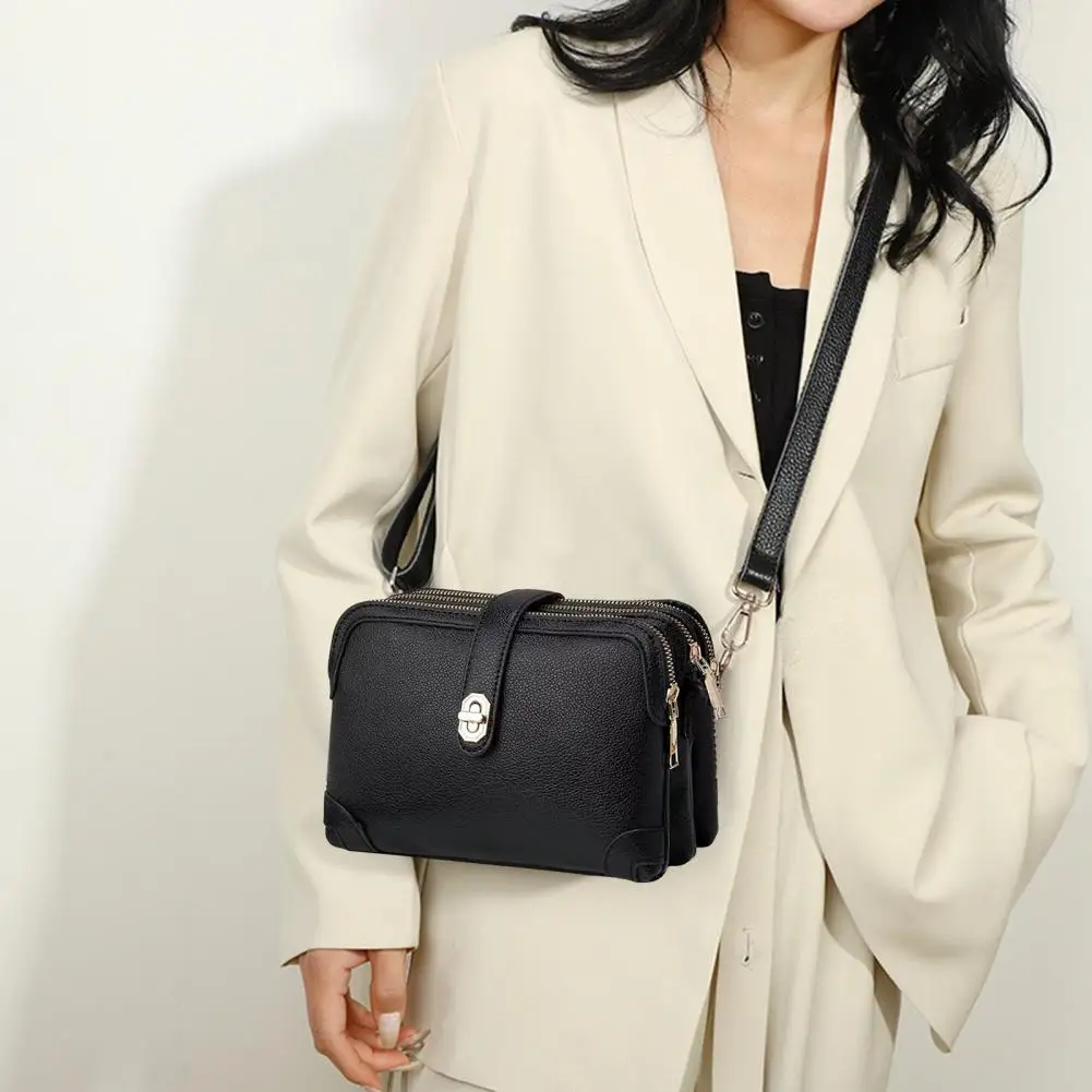 

Women Shoulder Bag Cosmetics Faux Leather Handbag Multi Pockets Crossbody Bag Mini Tote Bag Phone Wallet for Travel Shopping