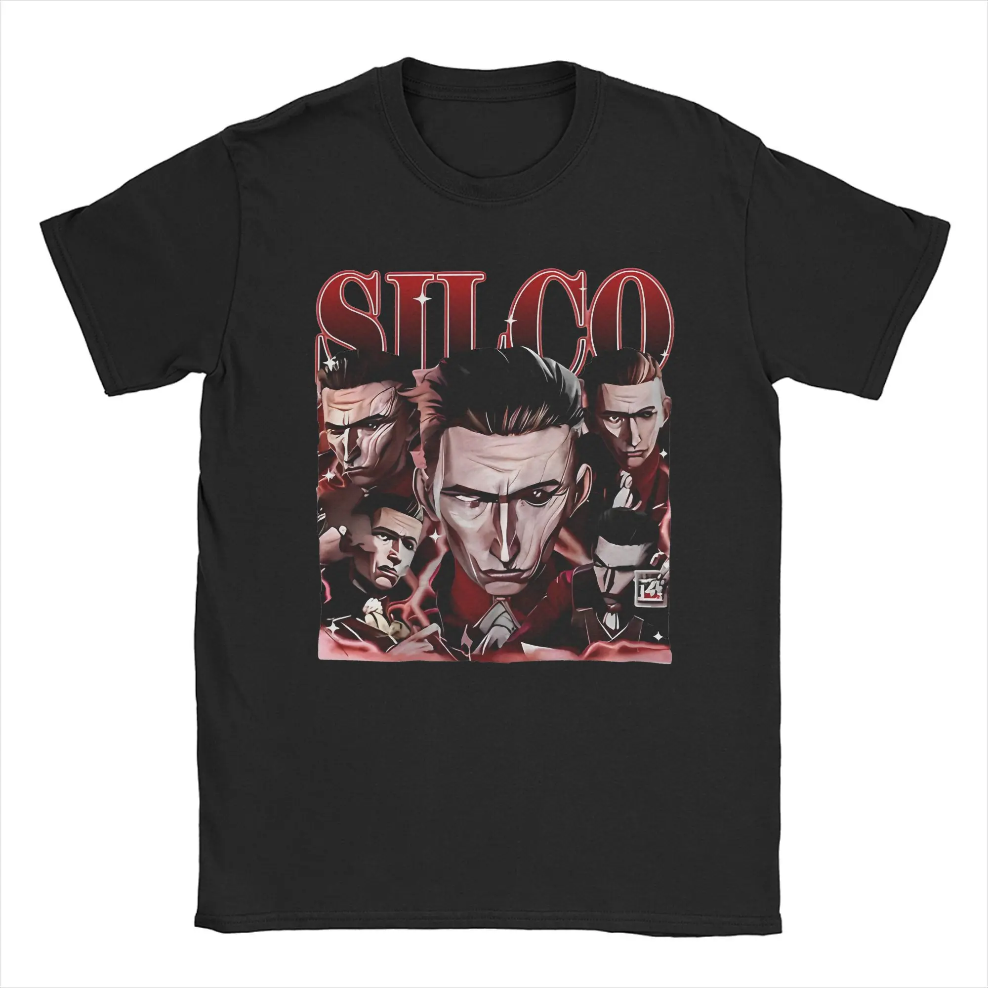 Silco Arcane Dark Villain T Shirts Men Pure Cotton Leisure T-Shirt Round Neck Anime Game Tees Short Sleeve merch 4XL 5XL 6XL