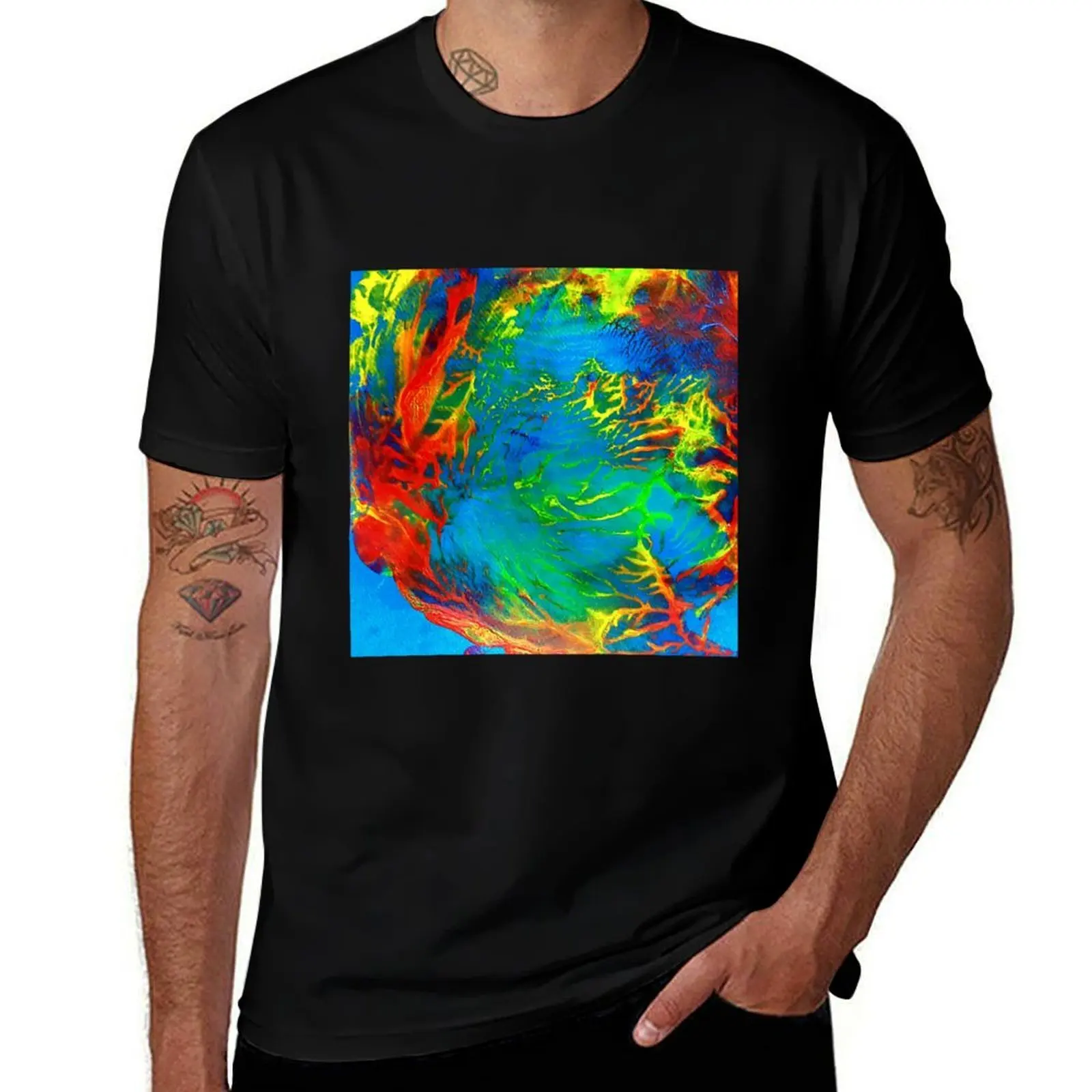 Earth-Wind and Fire Abstract Painting T-Shirt Holiday Party for Men T-Shirt