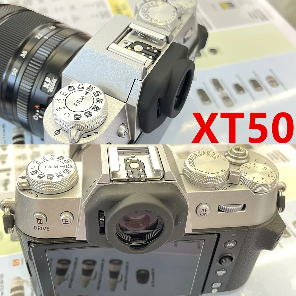 Cubierta de silicona para visor ocular, Visor de goma para Fujifilm XT50, XS20, XT30 II, Fuji XS10, XT20, X-T50