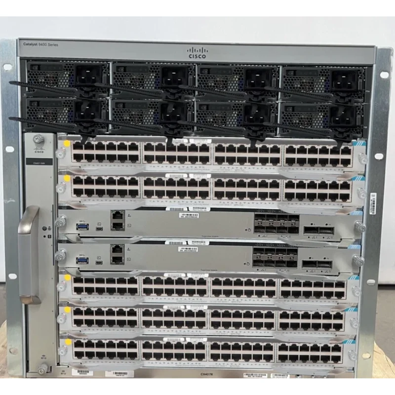 100% Original New Cisco C9407R 7-Slot 960Gbps Bandwidth Redundant Power Layer 3 Modular Enterprise Core Switch Cisco C9407R