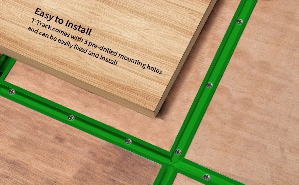 Aluminiumlegierung 2/4 Stück T-Schiene für Holzbearbeitung, T-Nut-Gleitschiene, 19x9,5mm T-Schiene, Vorrichtung für Werkbank, Frästisch, Werkzeug – Detail 5