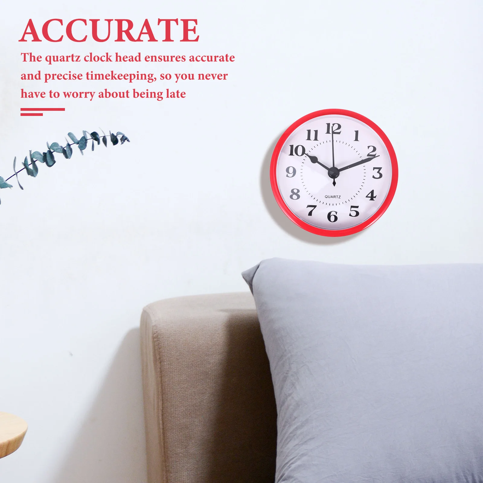 

Mini Clock Insert Quartz Movement Round Inlaid Design Arabic Numerals Compact Portable Wall Clock For Diy Home Decor