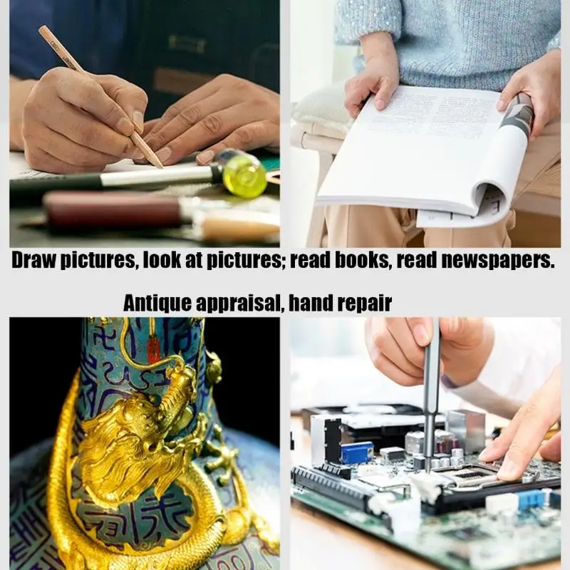 Ergonomische 3,50-fache Handlupe mit LED-Beleuchtung und Acryllinse D2RD