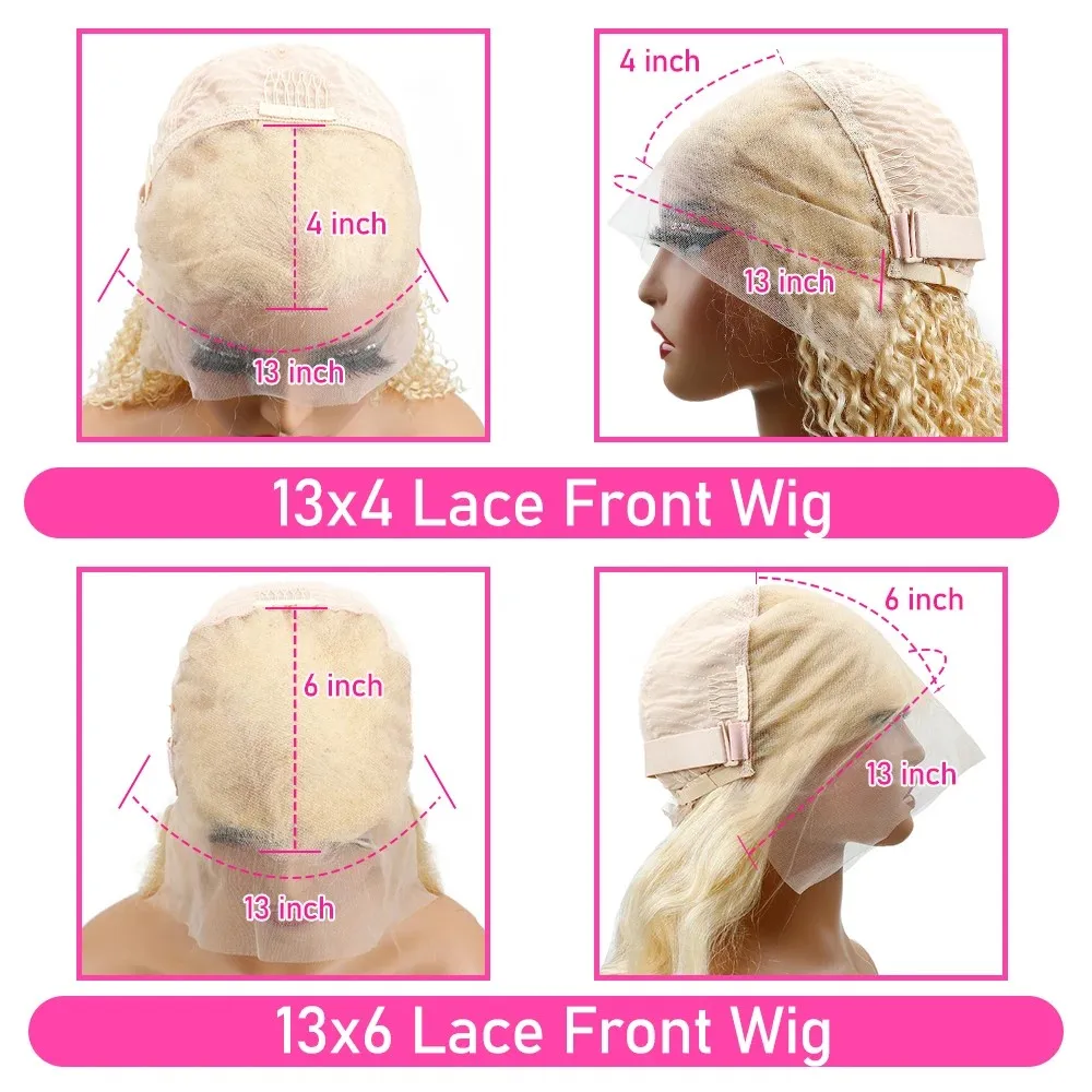 Blonde 613 Straight Wigs Human Hair 13x6 HD Lace Frontal Human Hair Wigs 220% Density Blonde Lace Front Brazilian Remy Wigs image 5