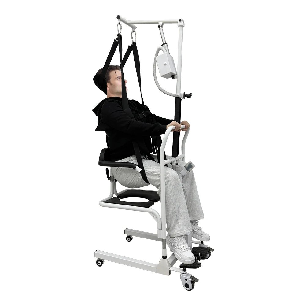 

Transfer Lift Electric Mobile Hoist with Adjustable Bath Sling for Elderly Disabled Bathing Toilet Bed Chair