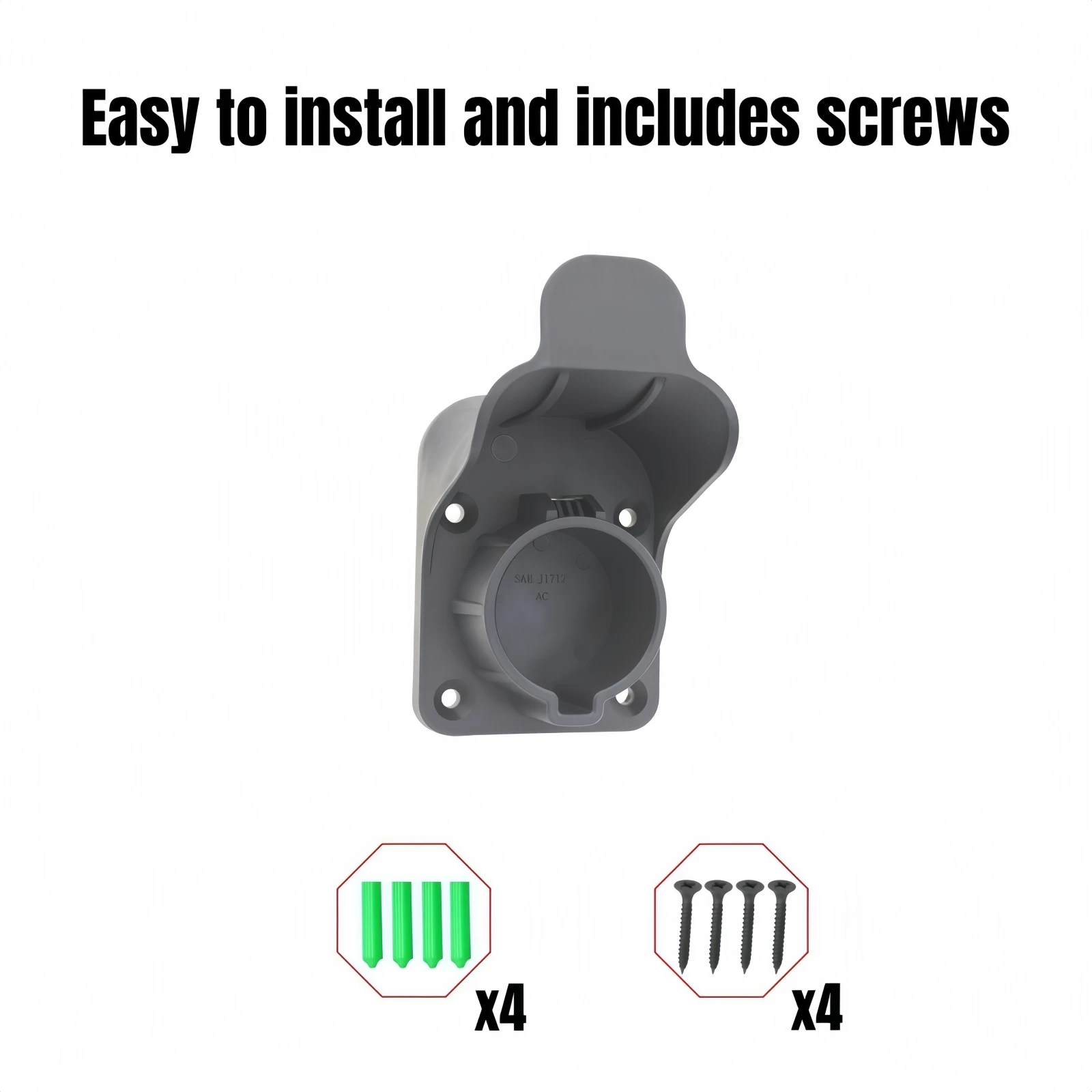 Electric Vehicle Type1 Type2 GBT NACS Charger Plug Holder SAEJ1772 IEC62196-2 EV Charging Cable Holder EVSE Wallbox Accessories