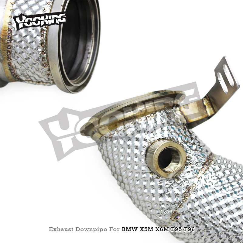 OEM Free Flow Downspout For BMW X5M/X6M F95/F96 4.4TT 2020+ In Stock Exhaust Pipes With Heat Shield