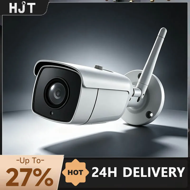HJT AI 8MP 5MP WiFi IP Camera Bullet Outdoor IR Night Vision 30m 5X Auto Zoom Video Surveillance Motion Detection 2.0 H.265