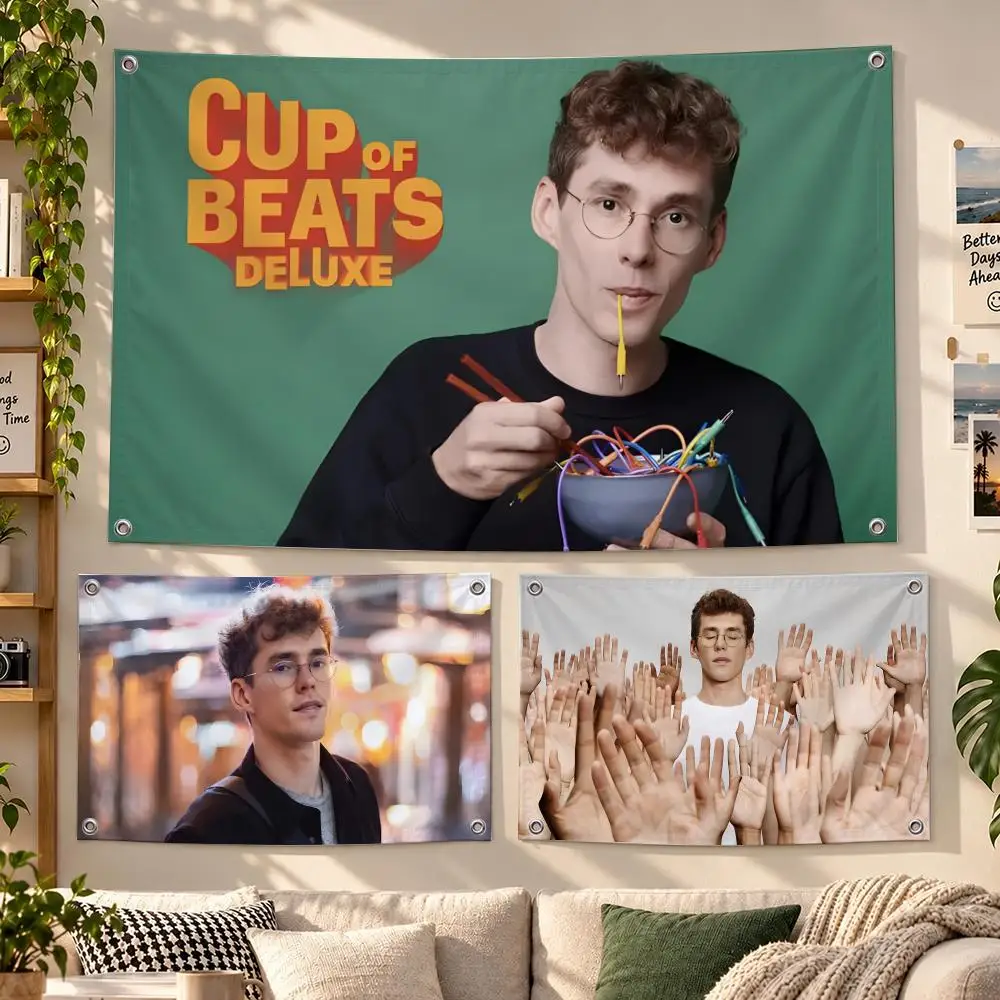 Lost Frequencies Disc jockey Flags Banner for Camping Decoration Outdoor & Garage Wall Hanging Decorations