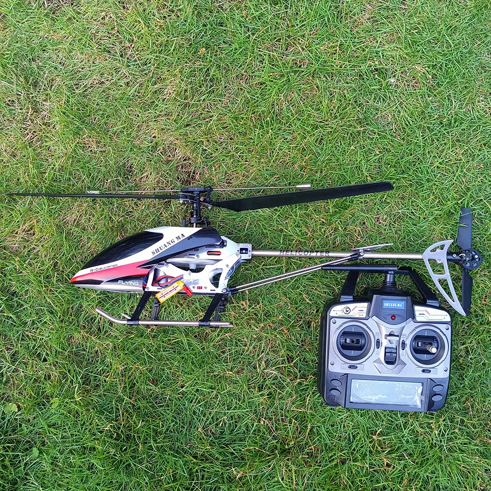 Duplo Cavalo Único Lâmina Parafuso Hélice, RC Helicóptero Brinquedos, Gyro LED Metal, controle remoto, VS MJX F45 WL V913, DH9117, 4CH, 2.4GHz