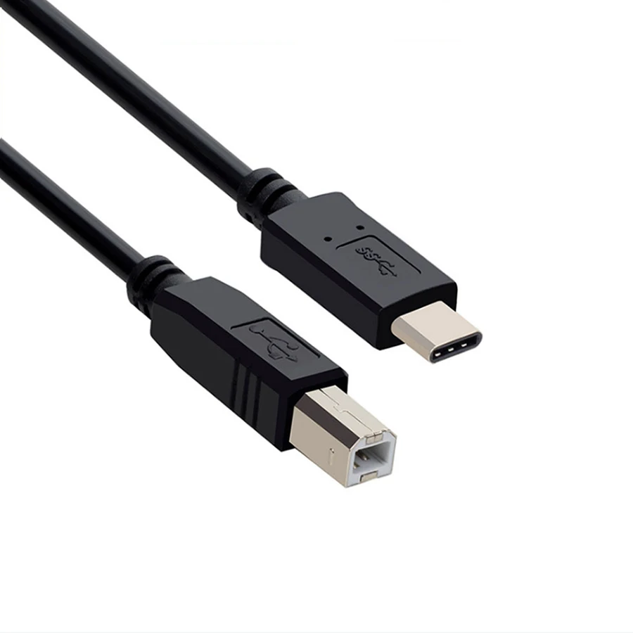 USB-C الى يو اس بي 2.0 بي كابل بيانات ، متوافق مع ماك بوك ، لابتوب كونيكت ، اتش بي ، ابسون ، طابعة كانون ، ماسح ضوئي ، لوحة مفاتيح ميدي ، دي جي ، USB-C