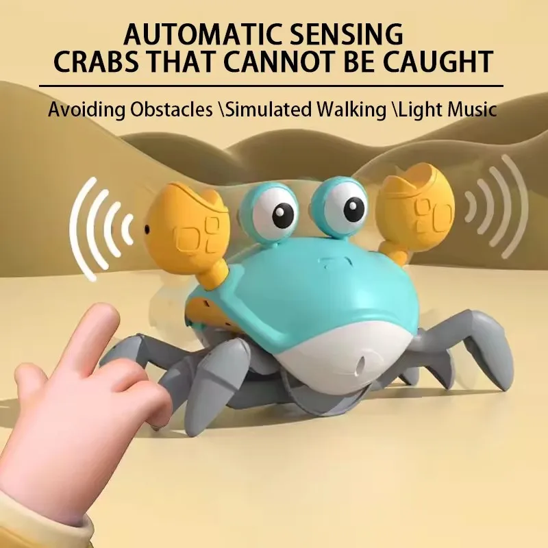 

Kids Induction Escape Crab Octopus Crawling Toy Toddlers Electronic Musical Pet Avoid Obstacles Party Interactive Baby Toys