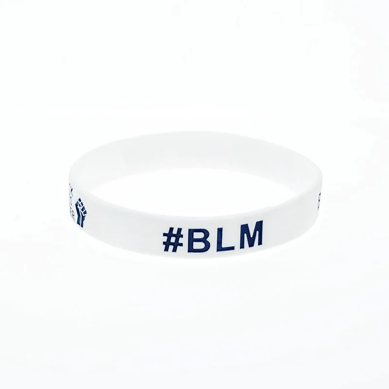 1 Stück Fist BLM Black Lives Matter Silikon-Armband mit Faust-Symbol und inspirierendem Slogan, 3 Farben – Detail 3