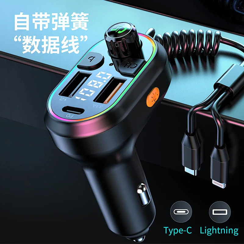 C29 Auto-MP3-Player Bluetooth 5.0 FM-Transmitter Drahtloser Audioempfänger PD 25 W Schnellladung mit Apple Typ-C-Ladekabel