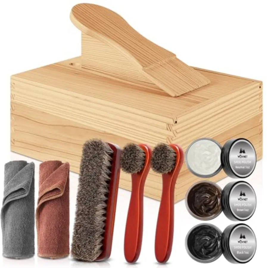 

9 Pcs Shoe Shine Valet Box