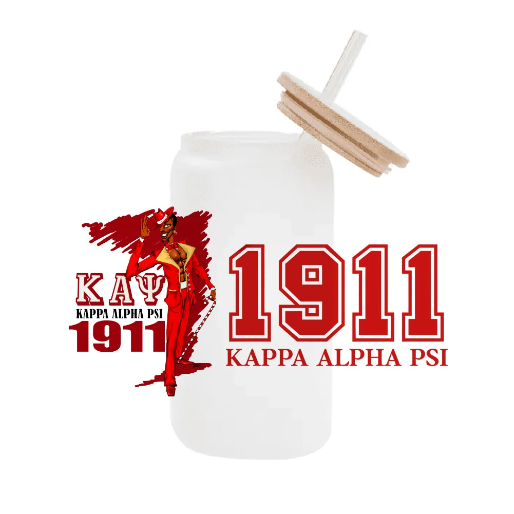 

11x24cm Kappa Alpha Psi Fraternity UV DTF Wraps Sticker DIY For 16oz Glass Cup Waterproof Decals Phone Case Girls Sticker
