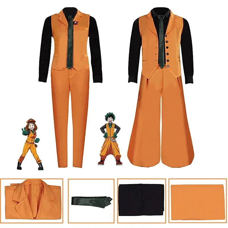 A Anime Academia My Hero Academia Cosplay Costume Midoriya Izuku Bakugou Katsuki Ochaco Uraraka School High School Student Unifo