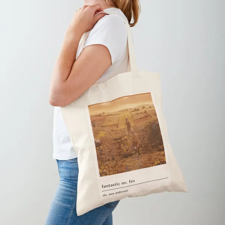 حقيبة حمل ملصق فيلم السيد فوكس الرائعة البسيطة، حقيبة تسوق نسائية قابلة لإعادة الاستخدام للمتسوقين #1