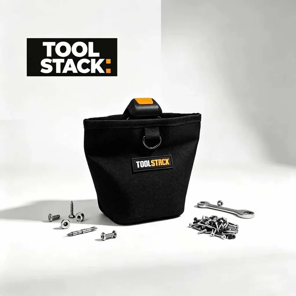 TOOLSTACK Multifunctional Quick-Hanging Waist Tool Bag High Capacity Waterproof Durable Nail & Screw Pouch for Construction Work