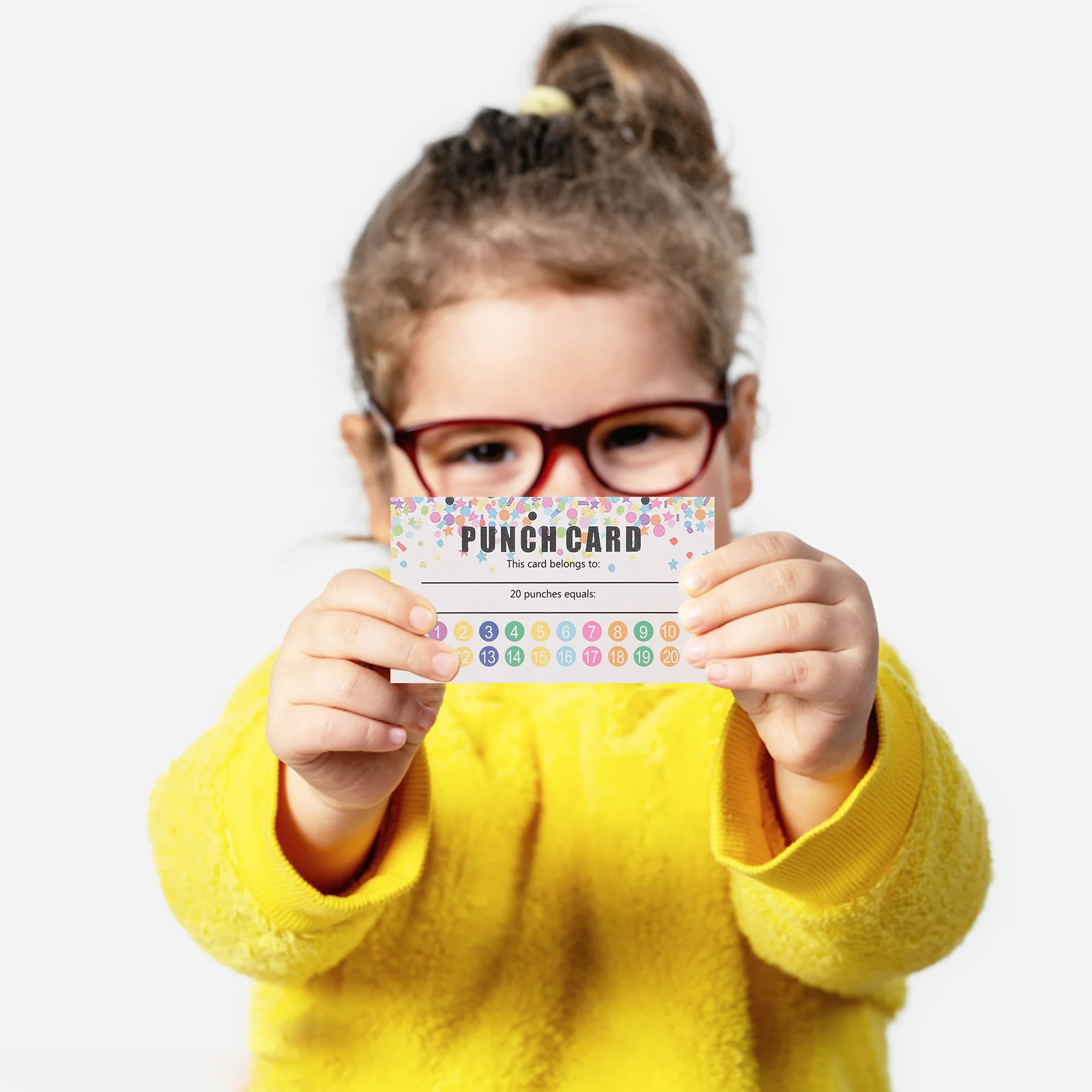 

50 Sheets Punch Cards for Classroom Reward Card Incentive Tool Encouraging Cards for Teachers Multifunctional Teaching Resource