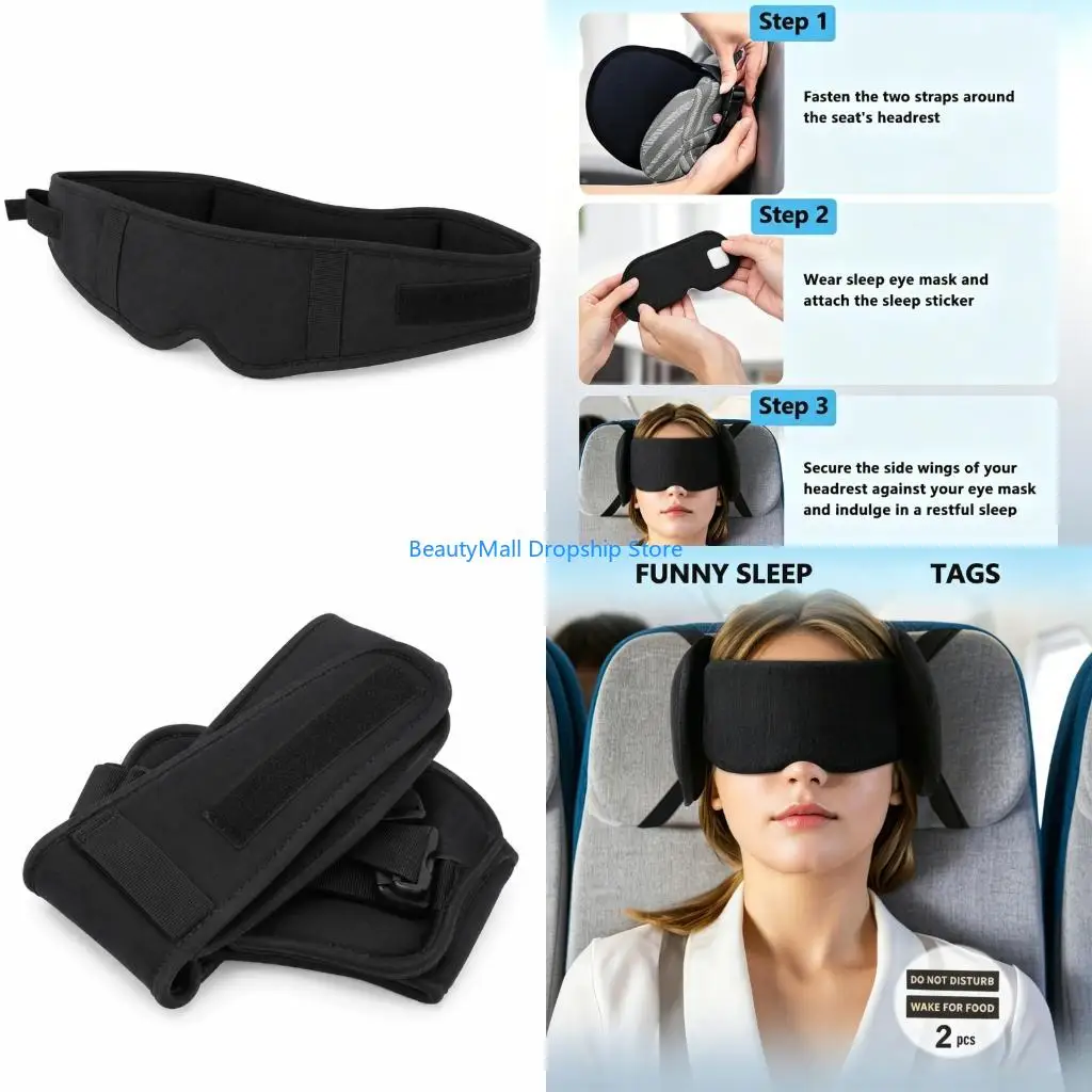 40JD Travel Cover For Headrest Side Support, 3D Contoured Front Panel for Commute Breaks and Long Ride Seating