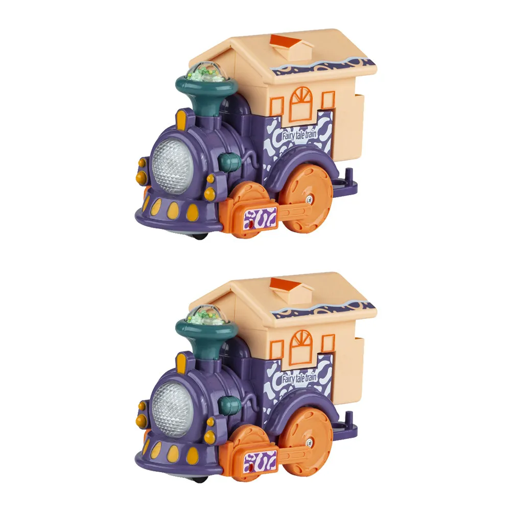 

1 шт. Электрический поезд с голосовым управлением, сенсорный, интеллектуальный, развивающий, для детей, фиолетовый, с имитацией звуковых эффектов, прочный