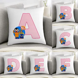 Pink Abecedario B-Bely Y Beto Pillow Case Sofa Decorative Home Double-sided Print Plush Square Throw Pillow Covers Cushion Decor