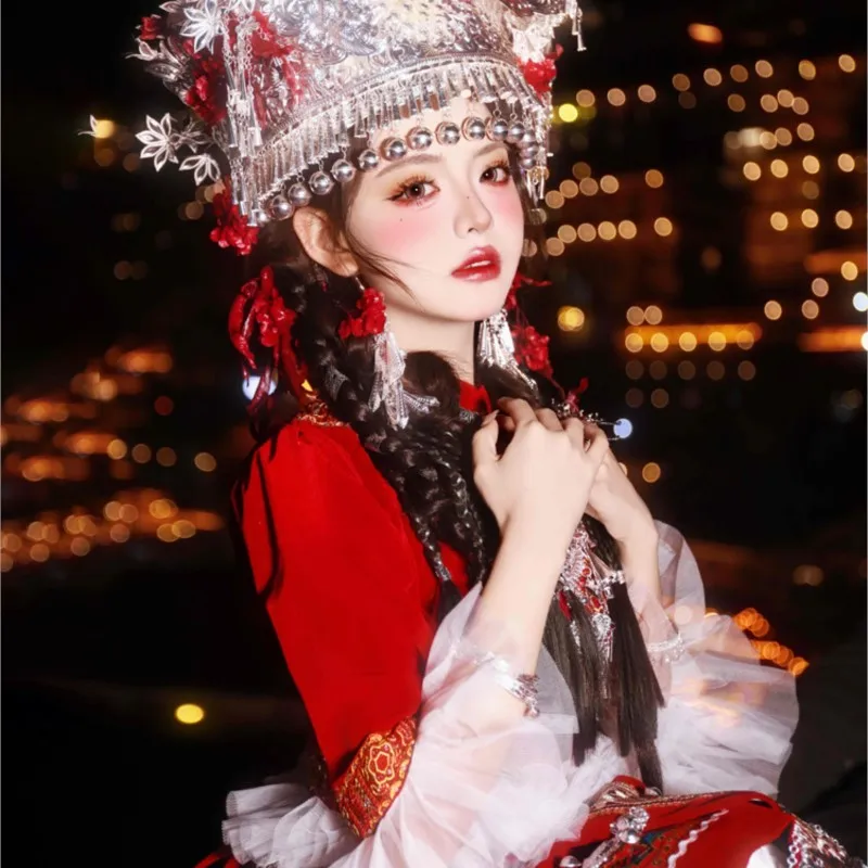 Nueva fotografía de viaje, trajes de fotografía exótica, conjuntos de disfraces étnicos y fotografía de ropa