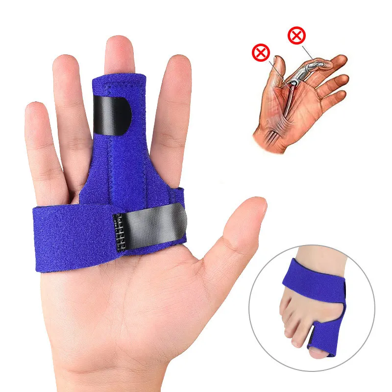 1Pcs Finger Brace Support Splint Adjustable Thumb Toe Separator Finger Splint Brace Built-in Aluminum Foot Care  Pain Relief