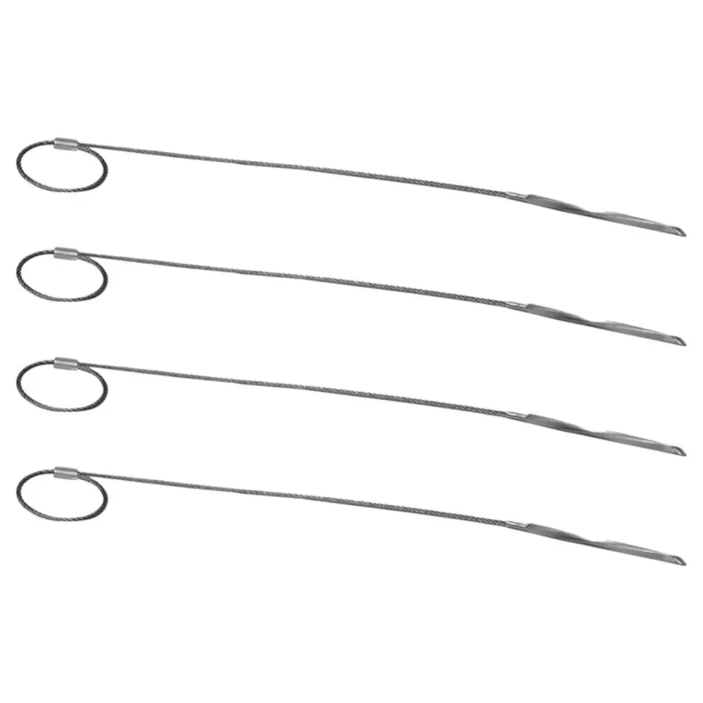 

4Pcs Stainless Steel Barbecue Skewers Reusable Grilling Sticks for Meat Vegetables High Temperature Resistant Easy Clean Outdoor