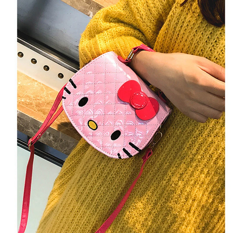 New Hello Kitty Girls Shoulder Bags Cute Cartoon Waterproof Messenger Bag Fashion Kids Anime Handbag Gifts Birthday Gifts