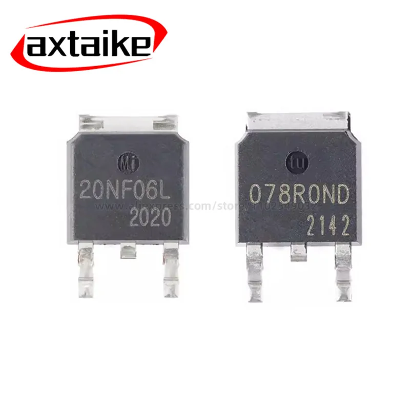 5pcs SVT078R0ND 078R0ND 68V 88A STD20NF06L 20NF06L 30A 60V TO-252  N-channel MOSFET SMD Transistor