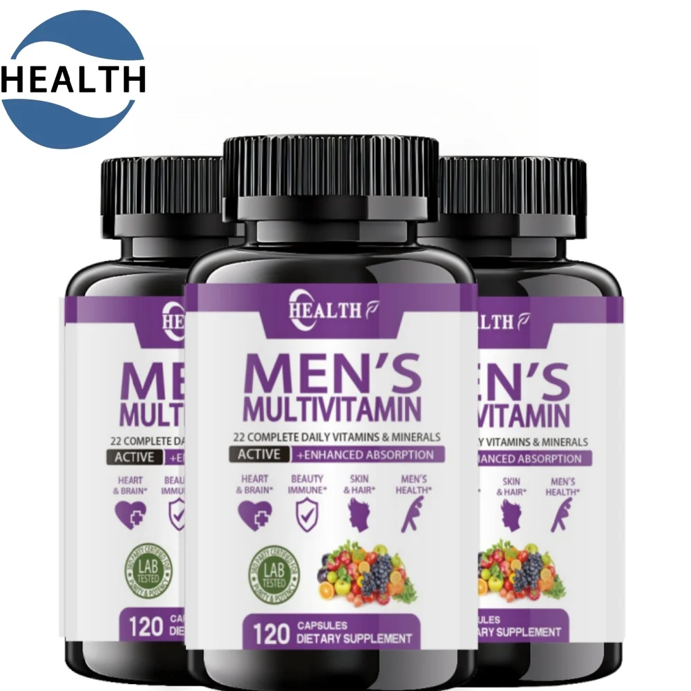 Men\'s Daily Multivitamin Capsules Support Healthy Muscle Function, Body Energy, And Immune Health