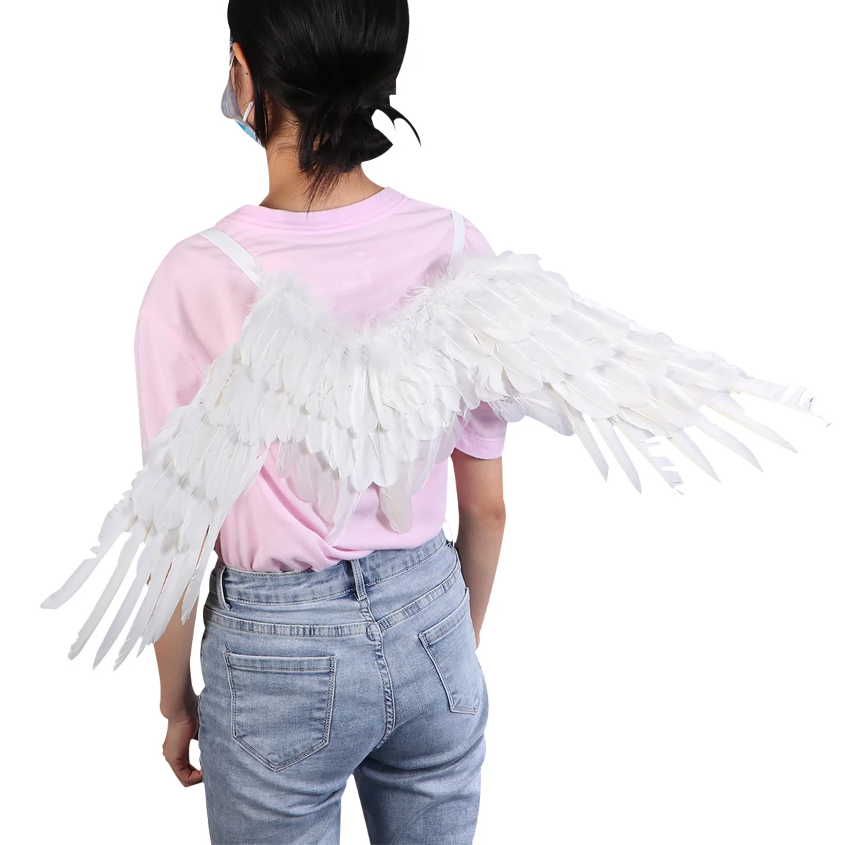 

1 шт. белый размер для Хэллоуина, косплея, рождественской вечеринки, костюм с крыльями феи