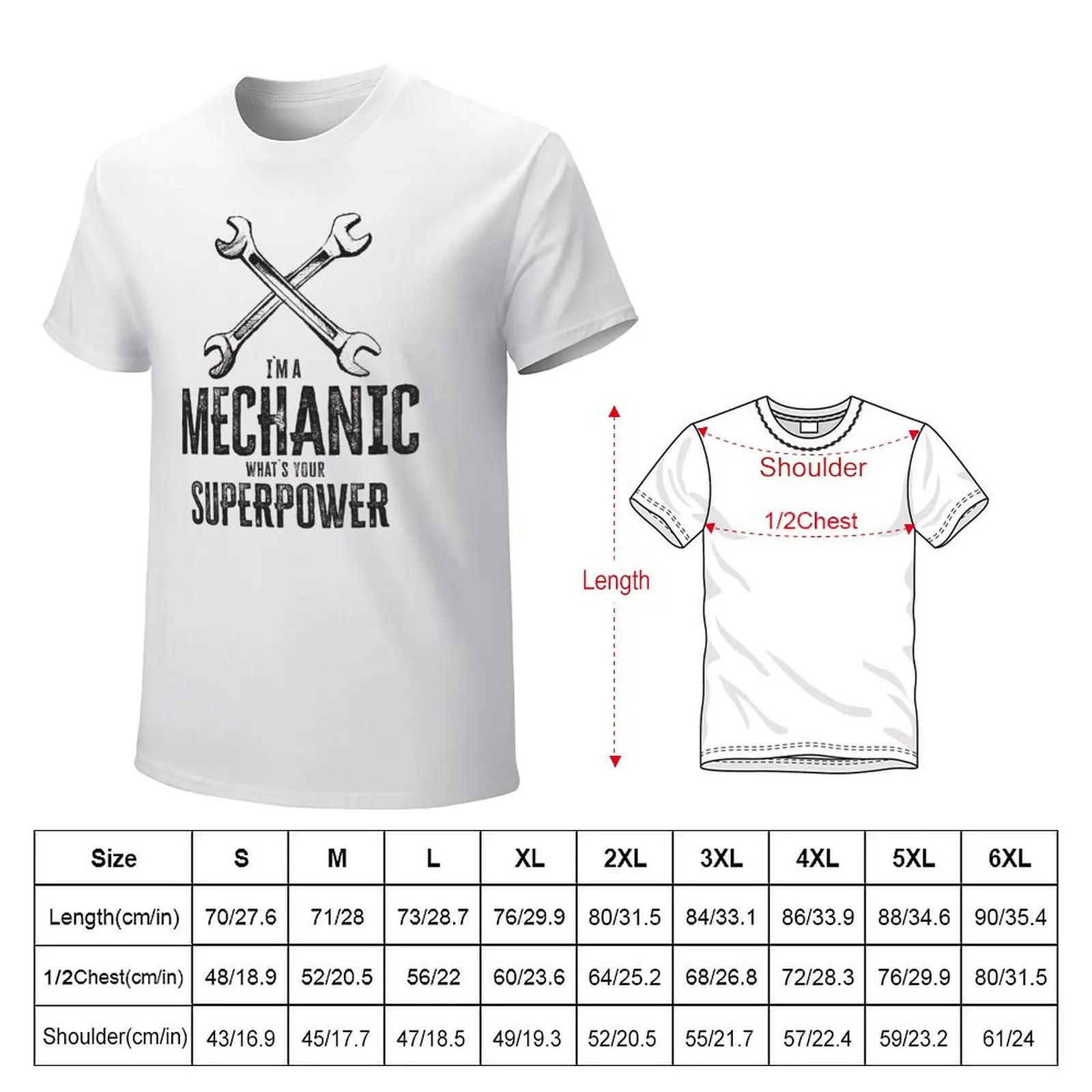 I`m a mechanic, what`s your superpower cool vintage retro garage gift T-Shirt oversizeds tees sweat plain white t shirts men